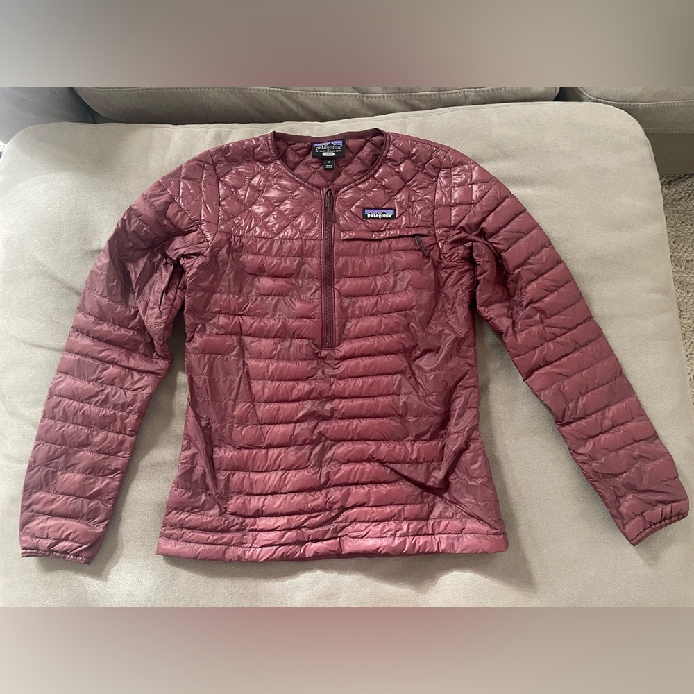 Patagonia AlpLight Down Pullover | Ultralight Packable | Small | Dark Ruby